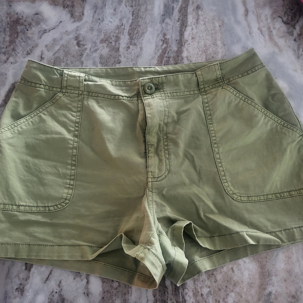 bp Green Cargo Shorts Relaxed Fit Cotton Blend